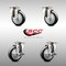 Service Caster 4 Inch 316SS Black Polyurethane Wheel Swivel Top Plate Caster Brakes SCC, 2PK SCC-SS31620S414-PPUB-BLK-2-TLB-2 - alternate 5